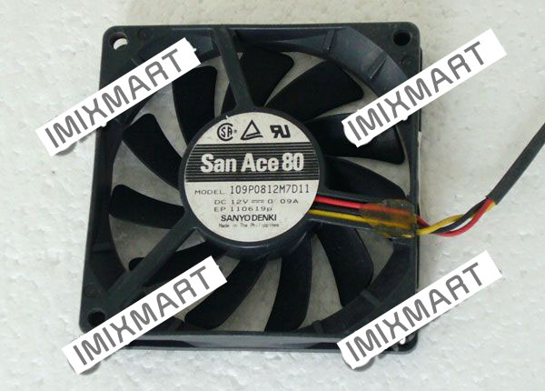 Sanyo Denki 109P0812M7D11 Server Square Fan 80x80x15mm