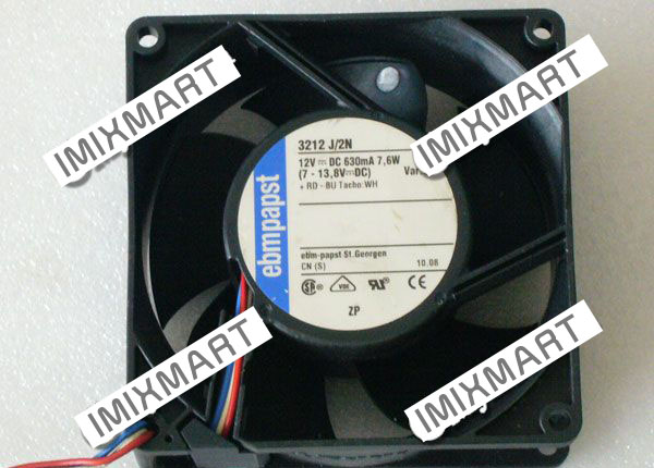 ebm-papst 3212 J/2N Server Square Fan 3212J/2N Var.301 92x92x38mm