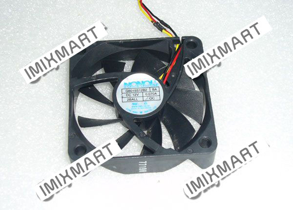 DC12V 0.070A NONOI G6015S12B2 BA Samsung DLP TV Cooling Fan 60x60x15mm 3Pin