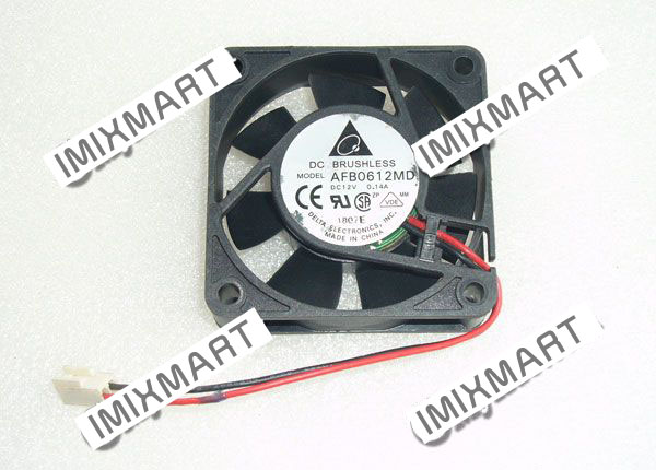 DELTA AFB0612MD DC12V 0.14A 6020 6CM 60MM 60X60X20MM 2pin Cooling Fan