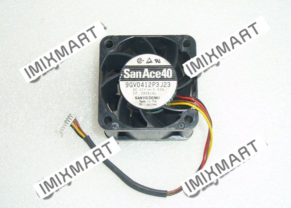 SANYO DENKI 9GV0412P3J23 DC12V 0.60A 4028 4CM 40MM 40X40X28MM 8pin Cooling Fan