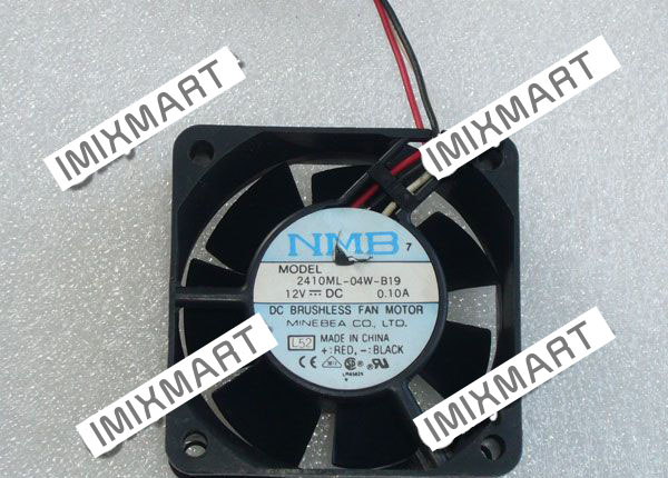 NMB 2410ML-04W-B19 L52 DC12V 0.10A 6025 6CM 60MM 60X60X25MM 3pin Cooling Fan