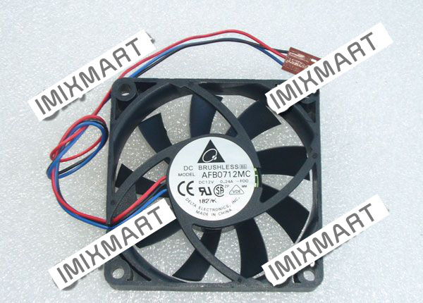 DELTA AFB0712MC-F00 DC12V 0.24A 7015 7CM 70MM 70X70X15MM 3pin Cooling Fan