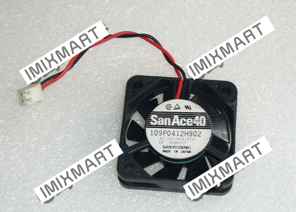 SANYO DENKI 109P0412H902 DC12V 0.07A 4010 4CM 40MM 40X40X10MM 2pin Cooling Fan