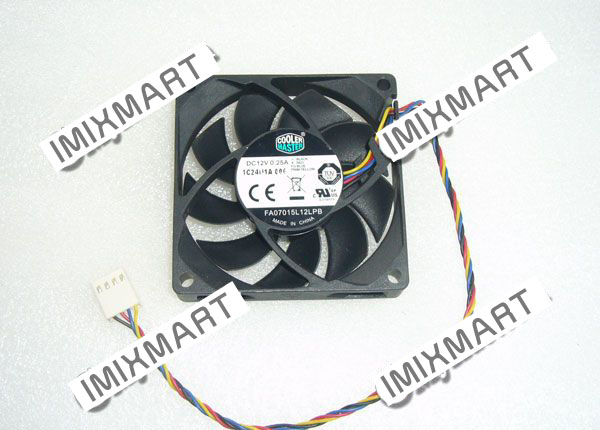 COOLER MASTER FA07015L12LPB DC12V 0.25A 7015 7cm 70mm 70x70x15mm 4pin Cooling Fan