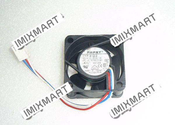 Papst TYP 412/2 US-PAT 5831359 DC12V 80mA 1W 40X40X20MM 3pin Cooling Fan