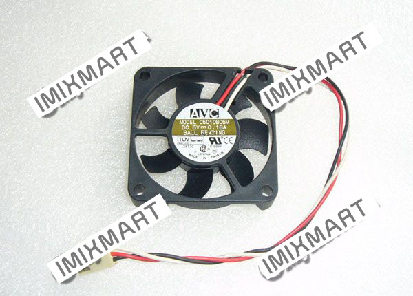 AVC C5010B05M DC5V 0.18A 5010 5CM 50MM 50X50X10MM 3pin Cooling Fan