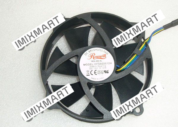 Rosewill DFS922512H RCX-Z90-AL DC12V 3.12W 95mm 9525 4Pin Cooling FAN