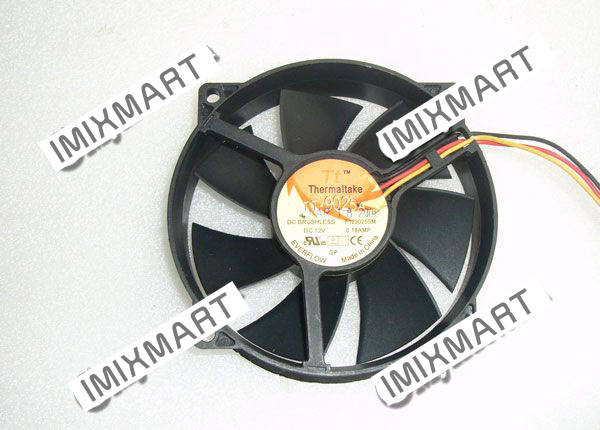 Everflow Thermaltake TT-9025A F129025SM DC12V 0.18A 95mm 9525 3Pin Cooling FAN