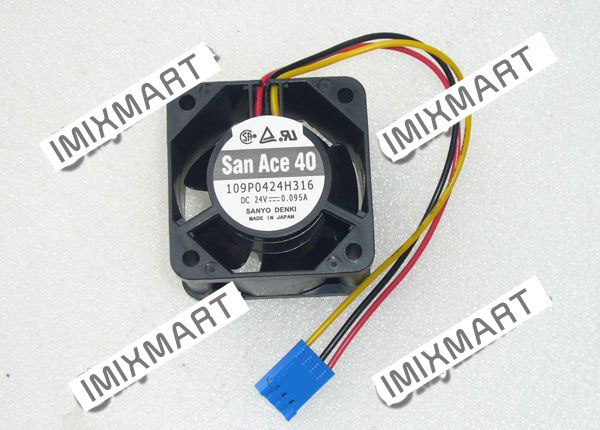 NCU SIEMENS 6FC5247-0AA06-0AA0 SanAce40 109P0424H316 24V 0.095A Cooling Fan