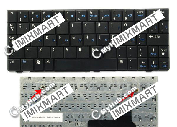 Dell Inspiron Mini 9 (910) Keyboard 0M958H M958H V091602AS1 PK130540100