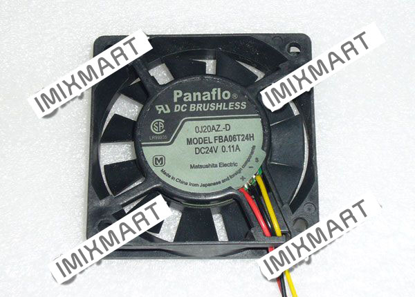 DC24V 0.11A Panaflo FBA06T24H 6015 6CM 60mm Fan 3Pin